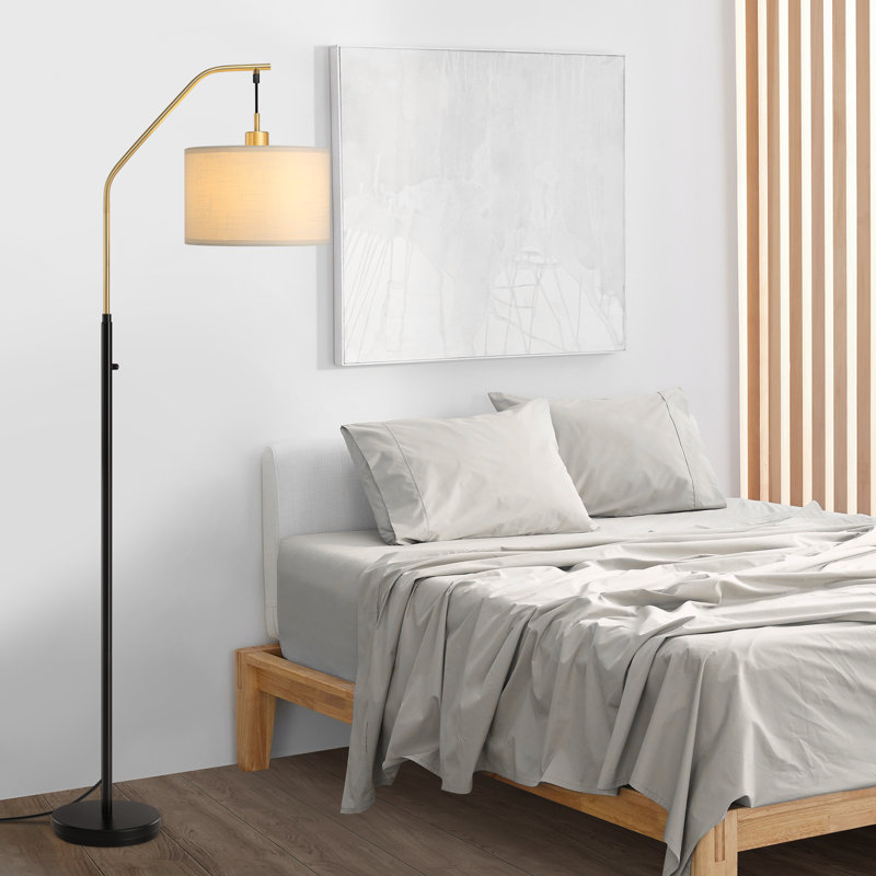 Mccurry 68" Arched Dimmable Floor Lamp Base Finish: Black/Gold