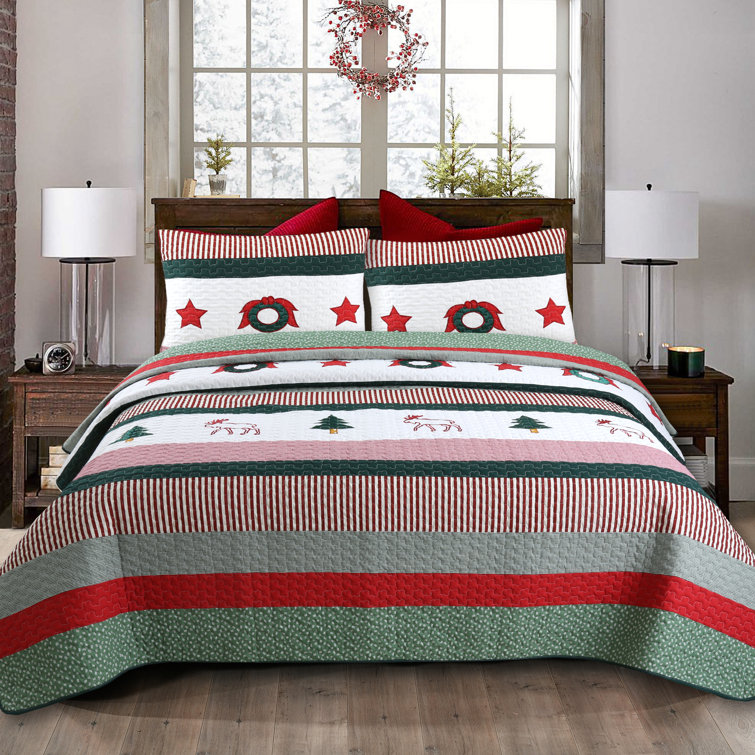 King Size Christmas Fleece w/2 Shams 
