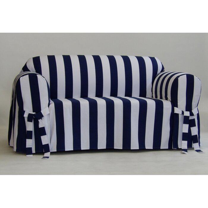 Breakwater Bay Stripe Box Cushion Slipcover & Reviews | Wayfair