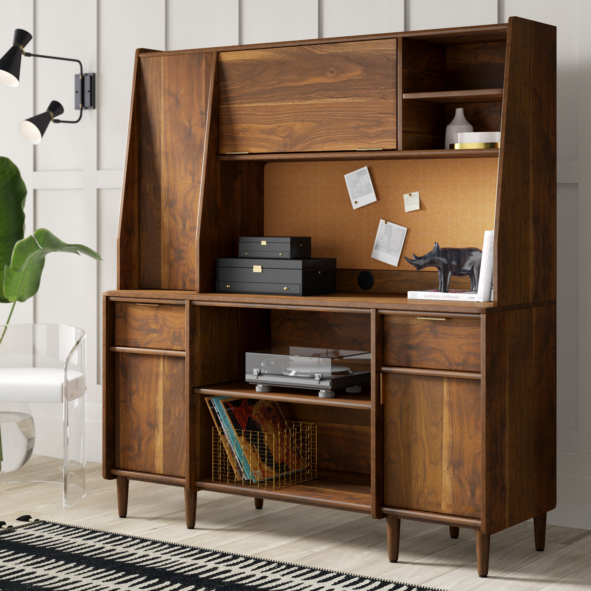 desk hutch credenza