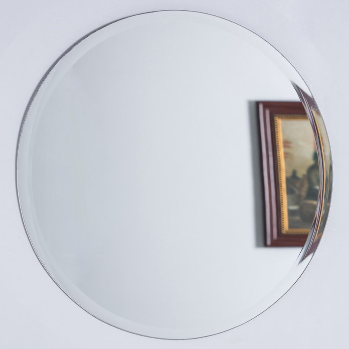 Tukwila Round Frameless Bathroom Vanity Wall Mirror Tukwila Round Frameless Bathroom Vanity Wall Mirror