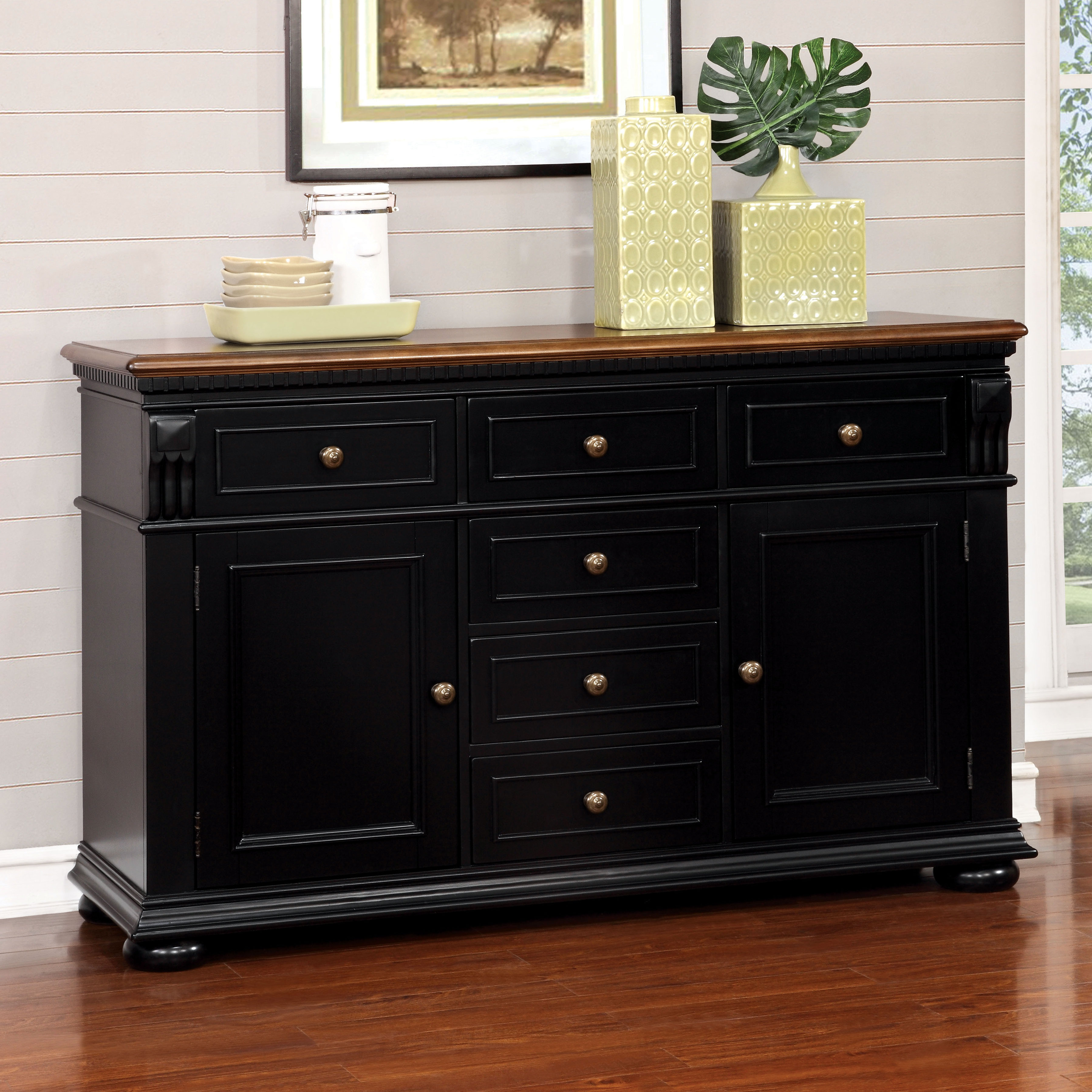 Three Posts Millard 56 5 Wide 6 Drawer Sideboard Reviews Wayfair