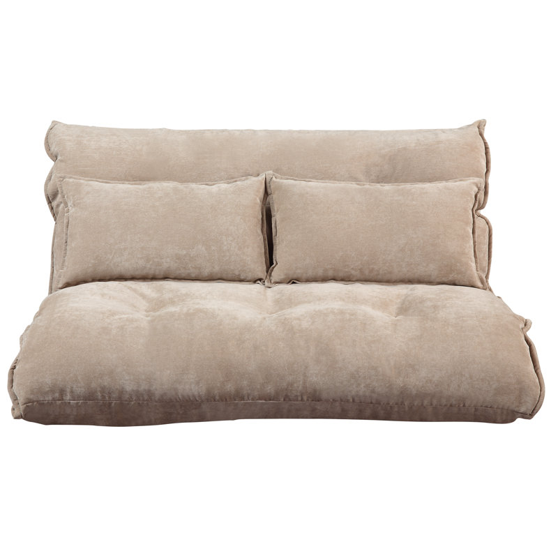 Ebern Designs Niles 87" Wide Faux Leather Armless Sleeper ...