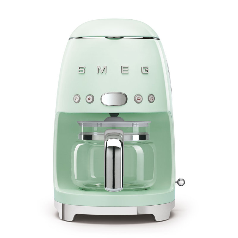 SMEG 50's Retro Style 10-Cup Drip Coffee Machine with Filter Color/Finish: Pastel Green