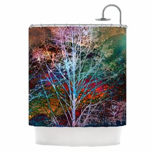 Trees in the Night Shower Curtain