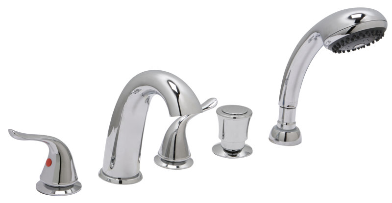 5-Piece Roman Tub Faucet Finish: Polished Chrome