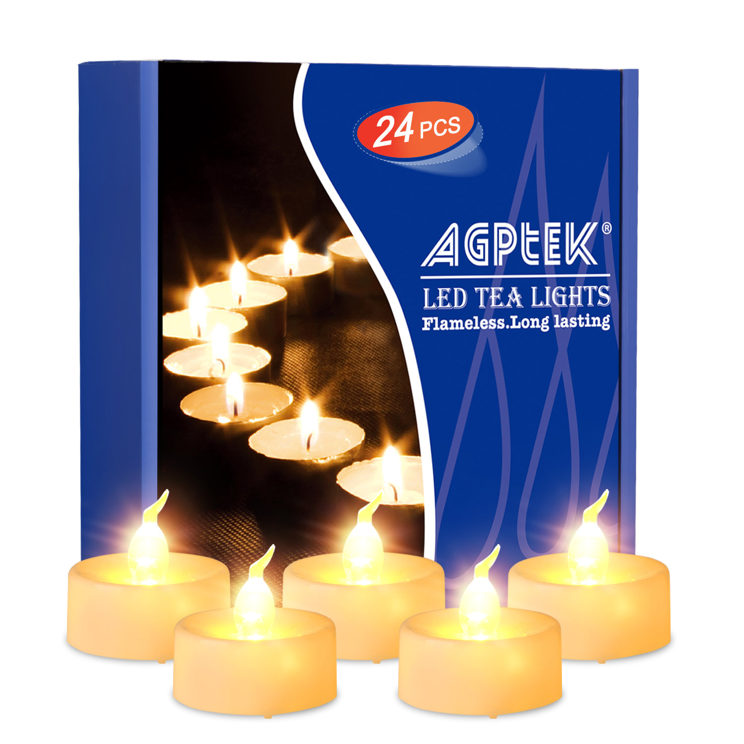 AGPtEK 24 Piece Flickering Unscented Flameless Candle Wayfair
