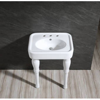 Kingston Brass Monarch Ceramic Rectangular Console Bathroom Sink With Overflow Wayfair