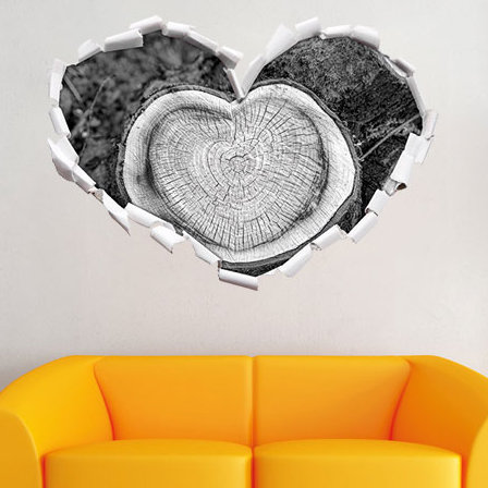 East Urban Home Wandtattoo Herzförmige Jahresringe am ... ❤ spitzenqualität aus deutschland | schnelle lieferung zuletzt angesehene wandtattoos: