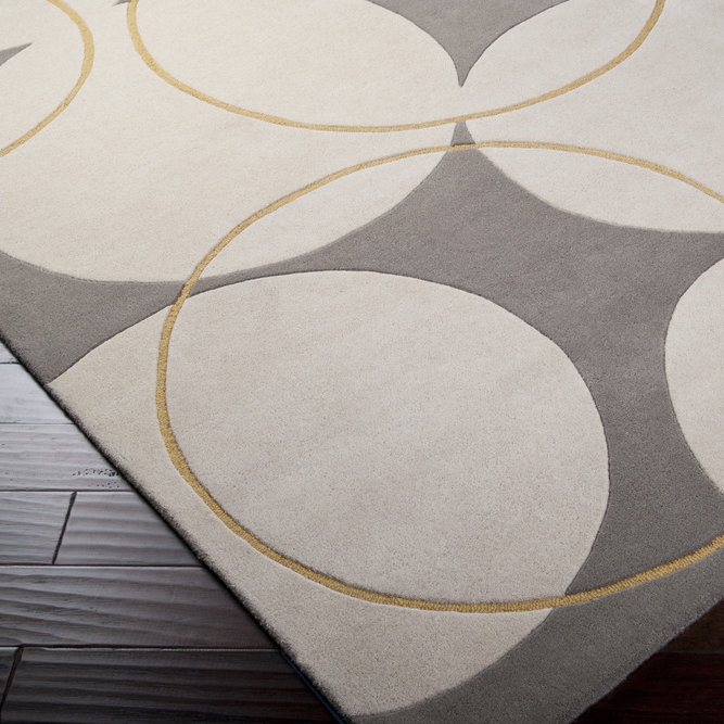 George Oliver Truro Geometric Handmade Tufted Wool Gray Area Rug Reviews Wayfair