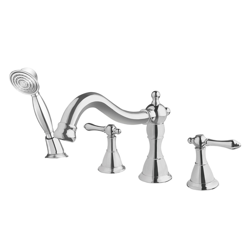 Fontainebyitalia Bellver Double Handle Deck Mount Roman Tub Faucet