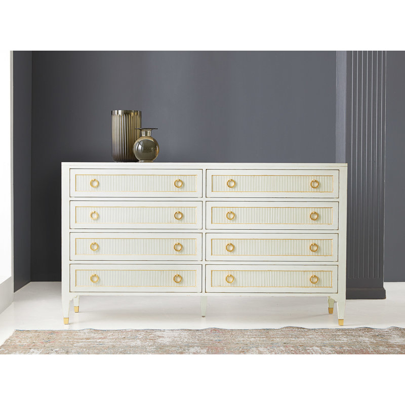 Modernhistory Swedish Reeded 8 Drawer Double Dresser Wayfair Modernhistory Swedish Reeded 8 Drawer