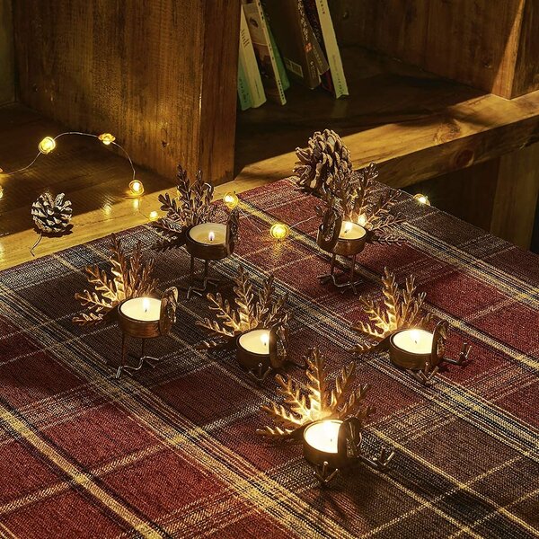 Portable Candle Holder Retro Tea Light Stand Home Decor Candlestick Animal Style 