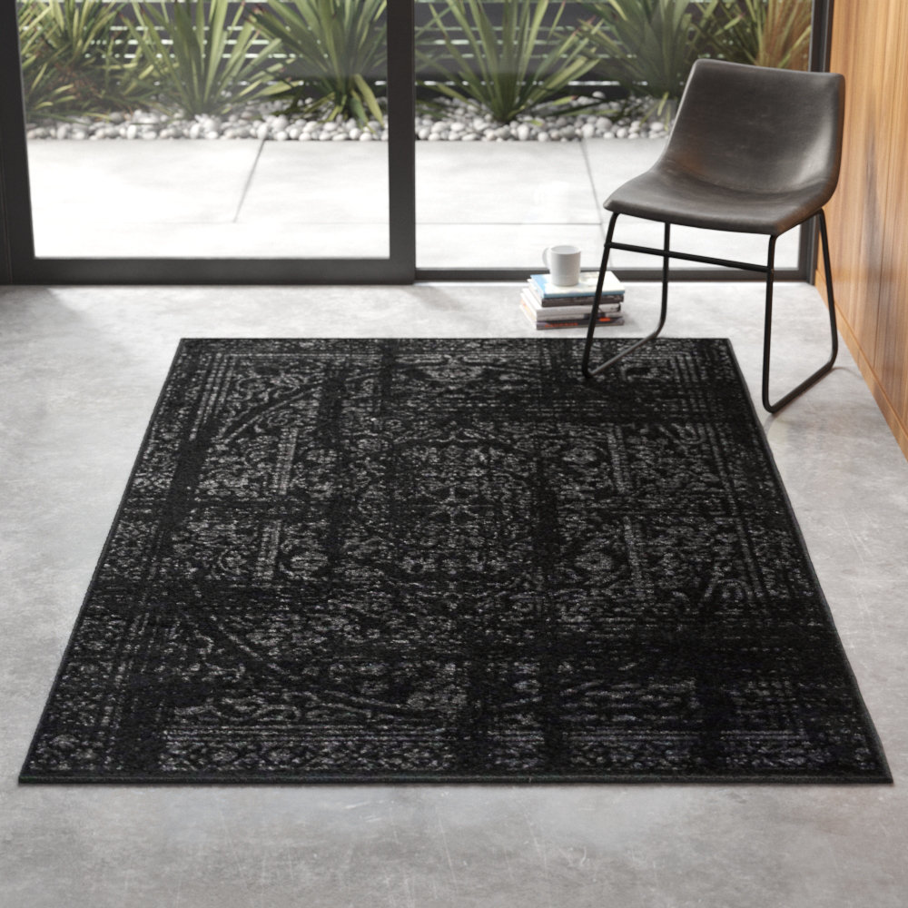 Bridport Black Area Rug