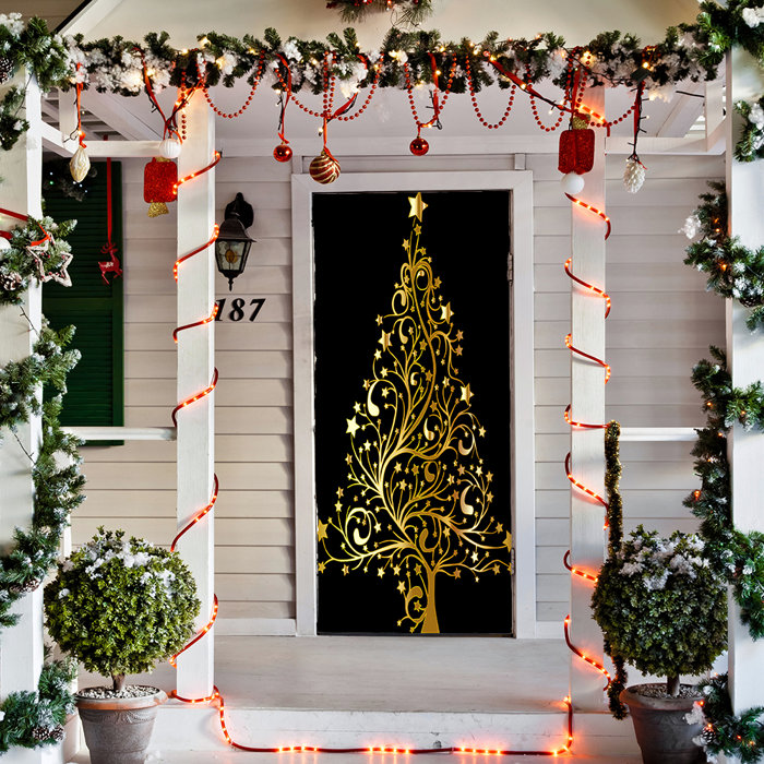 The Holiday Aisle Christmas Tree Door Mural Wayfair