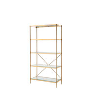 Aimee Gold Glass Etagere Wayfair