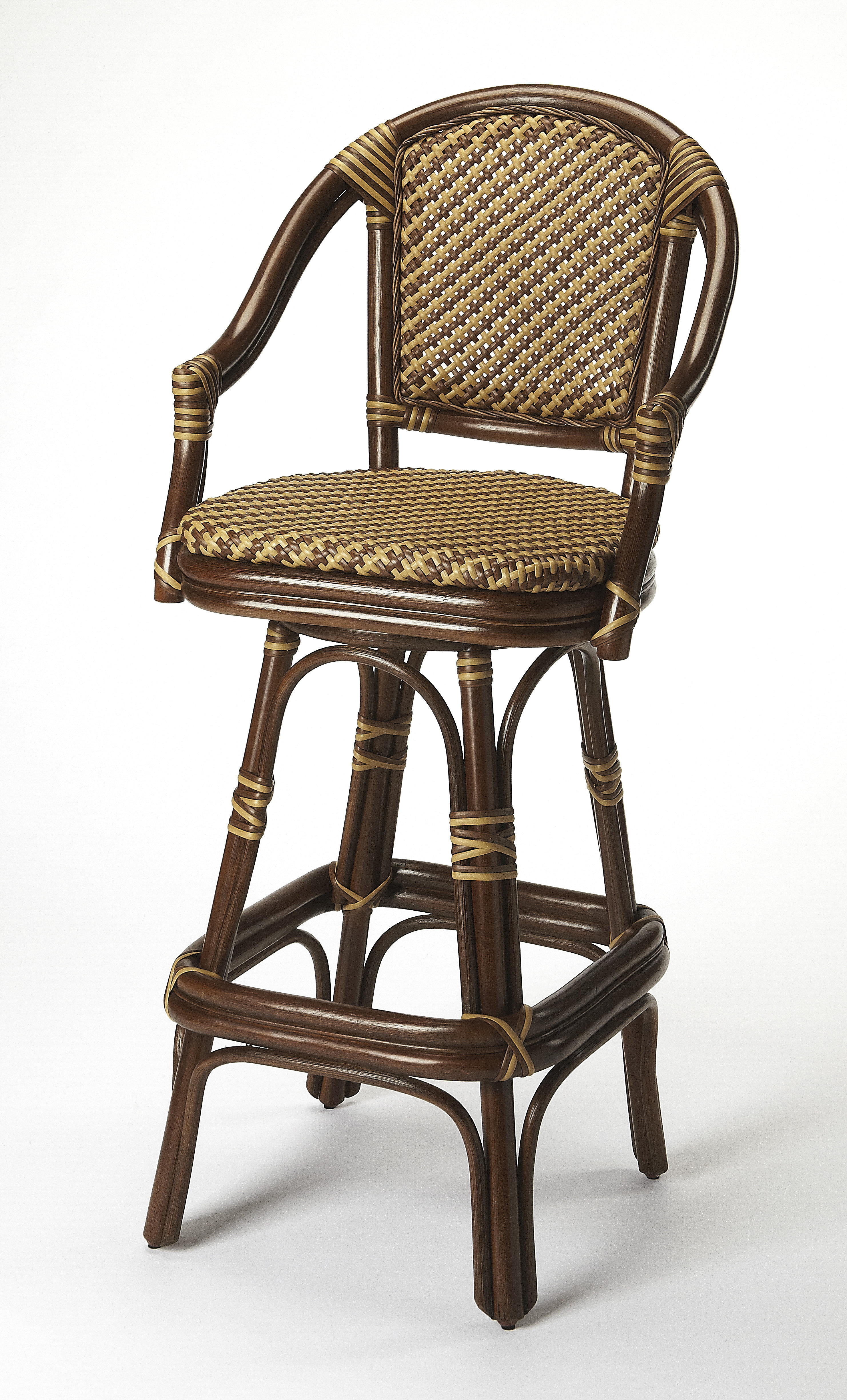 Bayou Breeze Handy Rattan 30 Swivel Bar Stool Wayfair