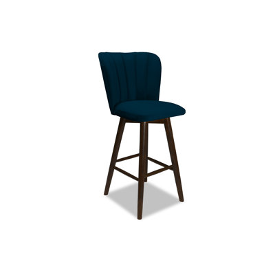 Patsy 30 Swivel Bar Stool Ivy Bronx Upholstery Blue