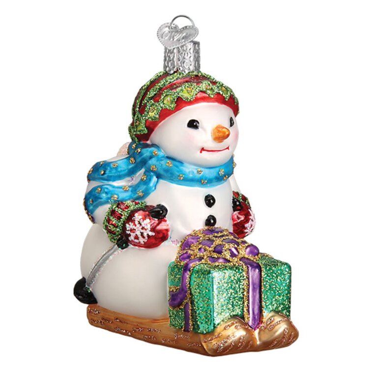 Old World Christmas Snowman on Skis Hanging Figurine Ornament | Wayfair