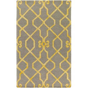 Organic Amanda Hand-Tufted Light Gray/Yellow Area Rug