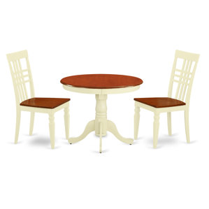 3 Piece Dining Set by East West Furniture