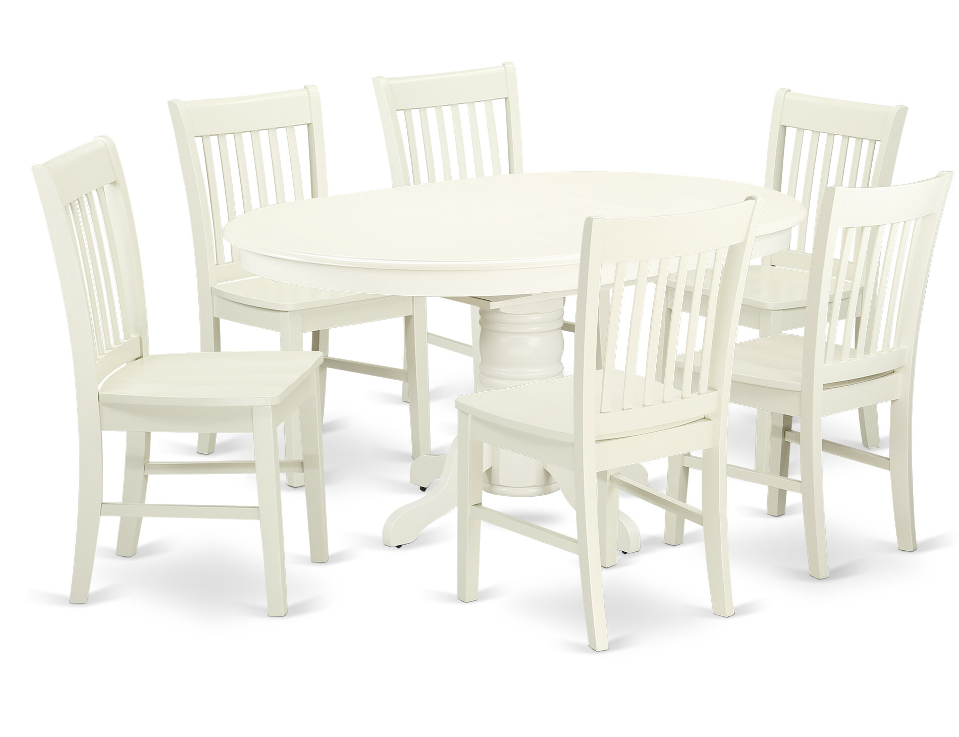 Alcott Hill Emmaline 7 Piece Rubberwood Solid Wood Dining Set