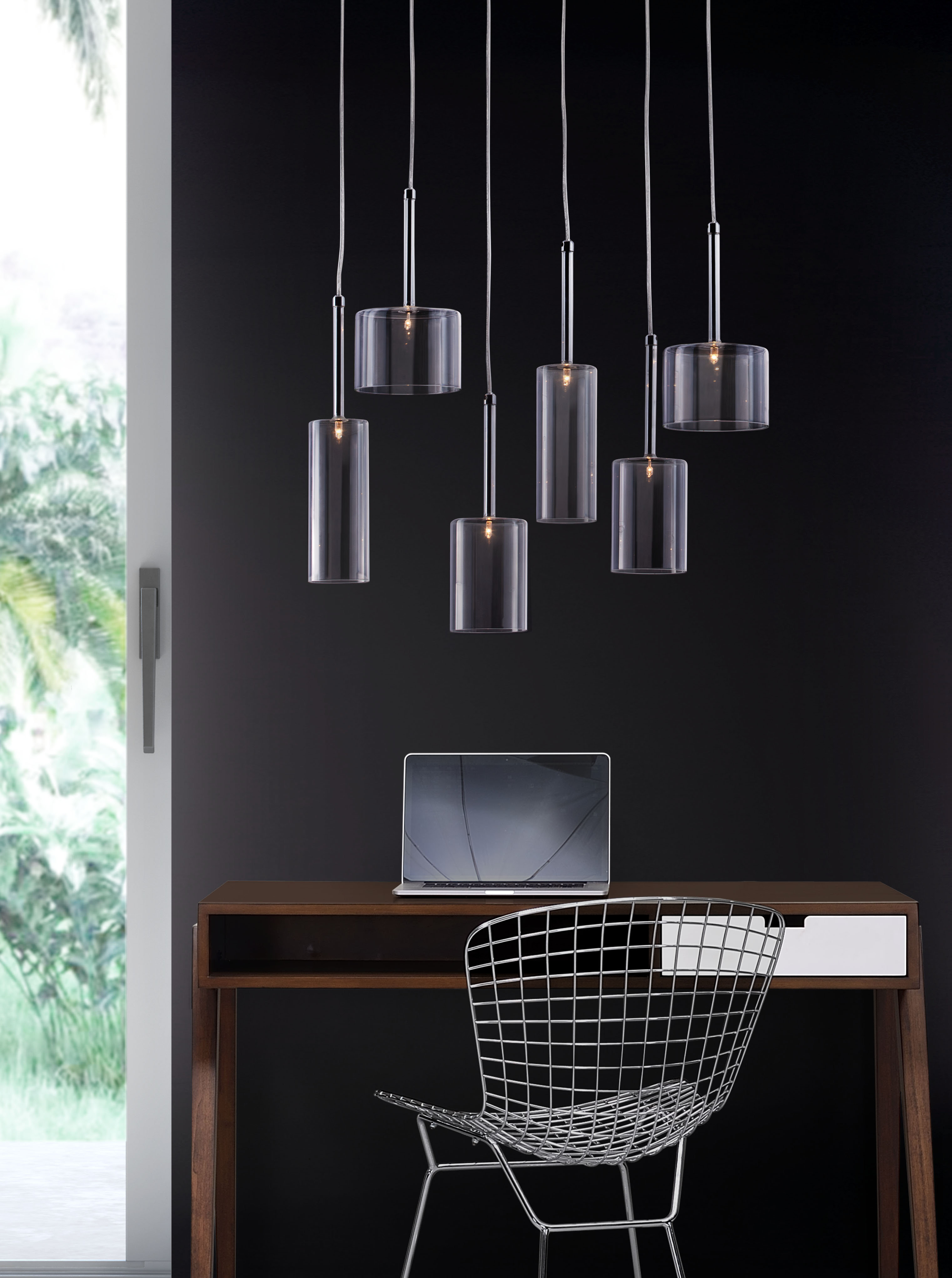 Orren Ellis Vanguilder 6 Light Cluster Cylinder Pendant Wayfair