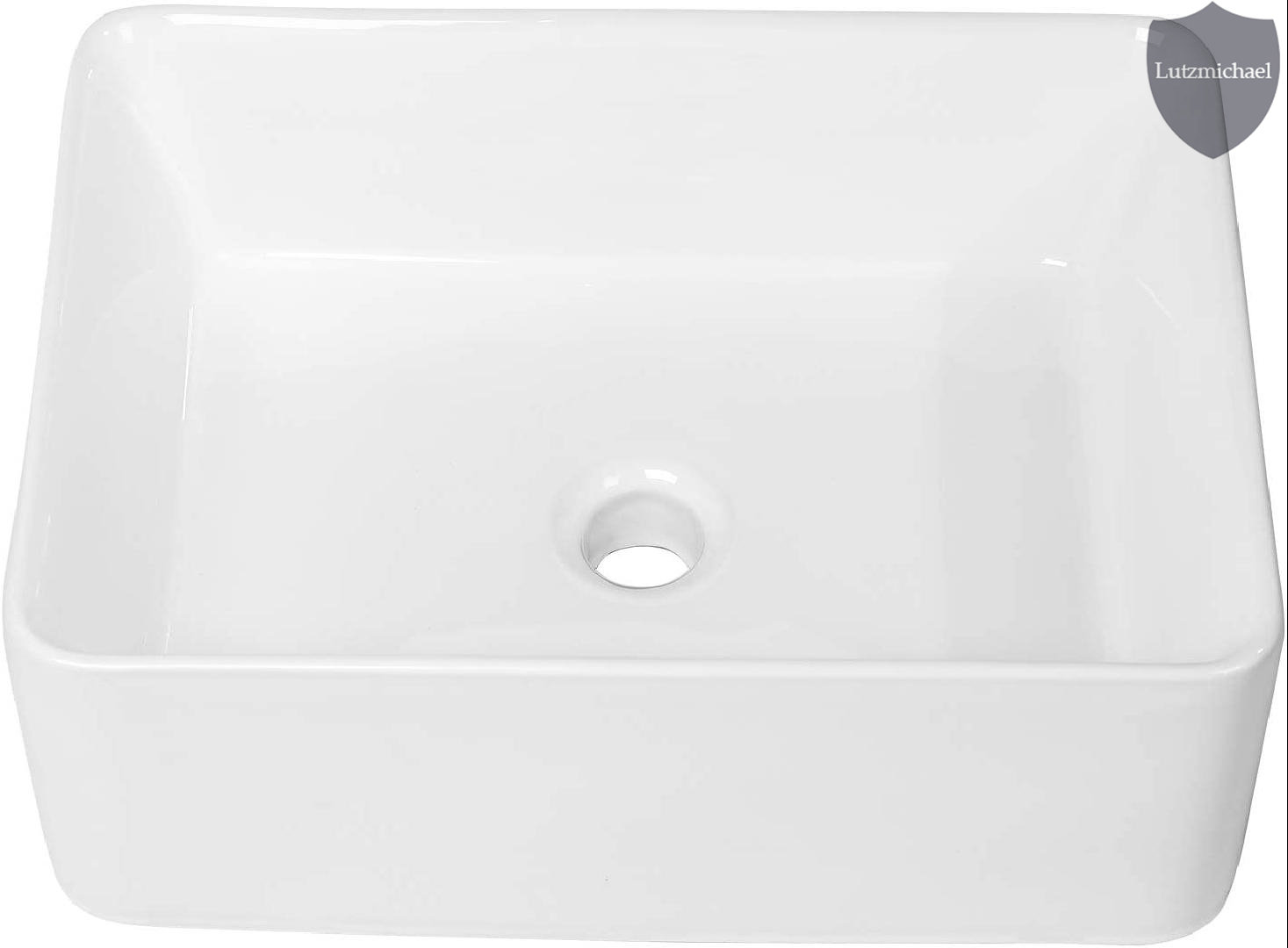 ceramic rectangular vessel bathroom sink by elite