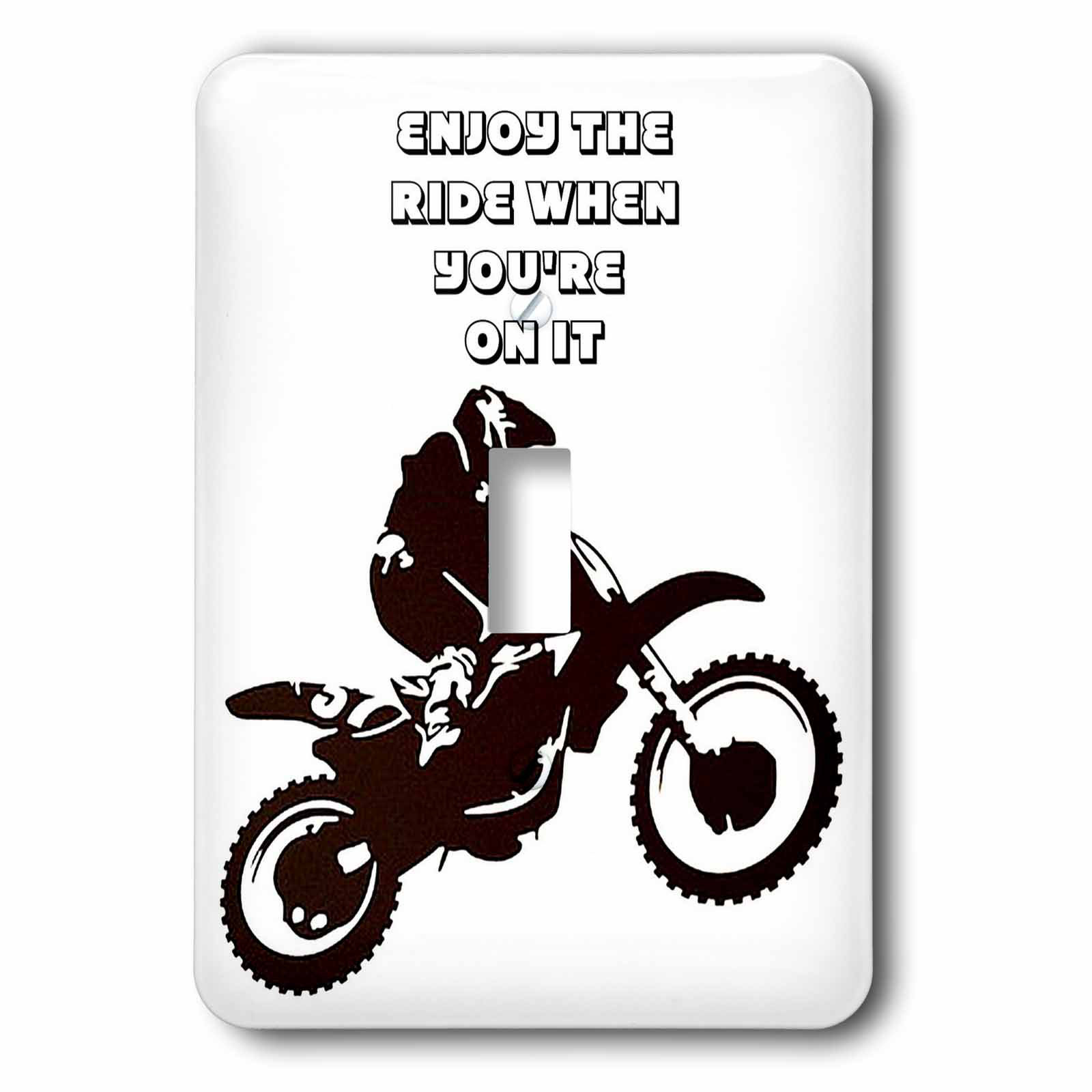3drose Enjoy The Ride Motor Motorbike Motocross Motorcycle Motors Race Radical Silhouette 1 Gang Toggle Light Switch Wall Plate Wayfair