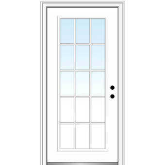 Verona Home Design External Grilles Primed Steel Prehung Front
