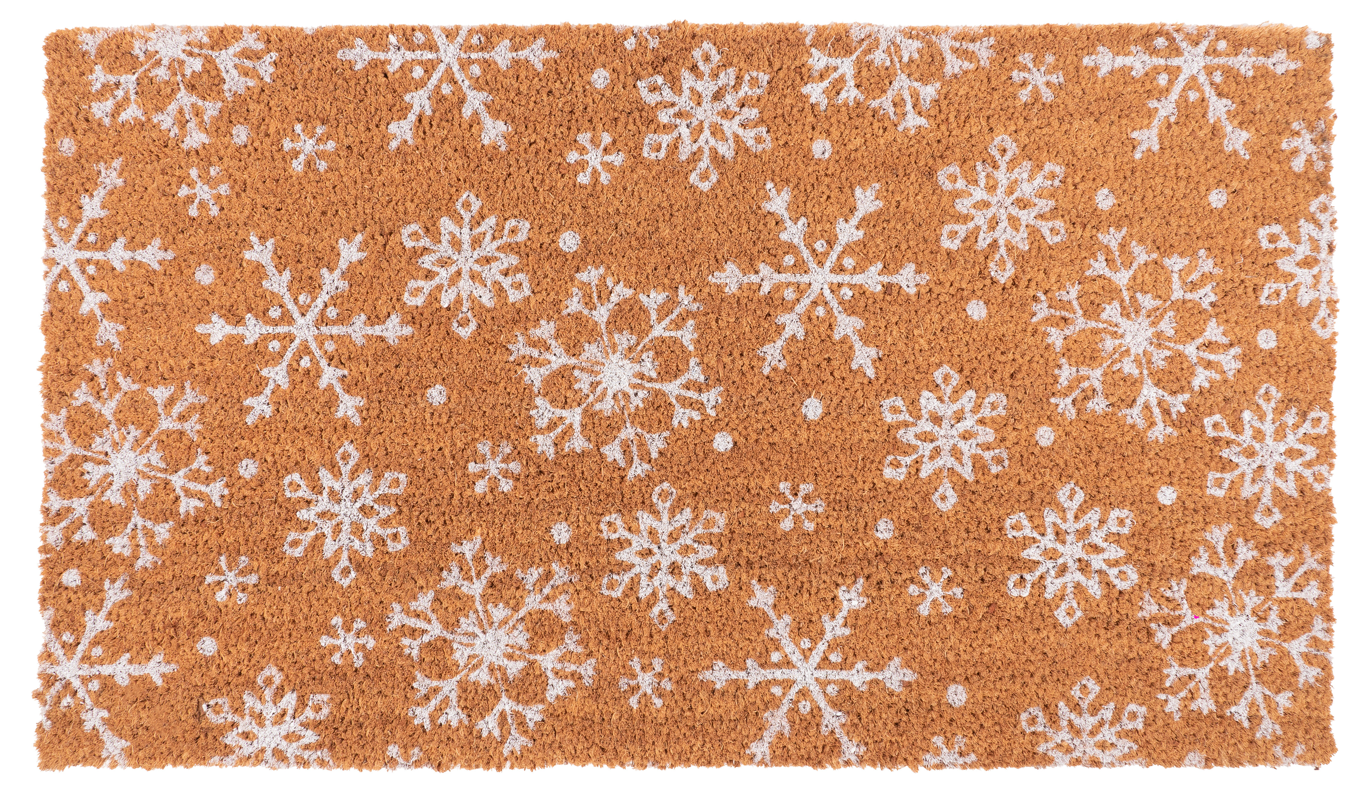 The Holiday Aisle Ganley Coir Snowflake 17 X 30 Non Slip Outdoor