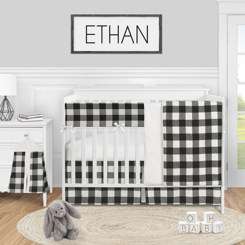 Sweet Jojo Designs Black And White Buffalo Check 5 Piece Crib Bedding Set Wayfair