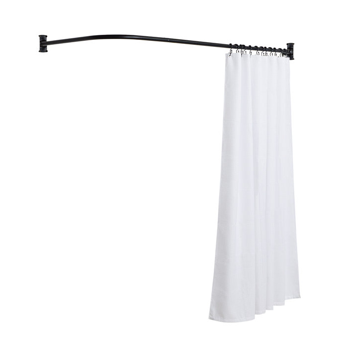 Aluminum Rustproof 66 L Shaped Fixed Shower Curtain Rod Aluminum Rustproof 66 L Shaped Fixed Shower Curtain Rod
