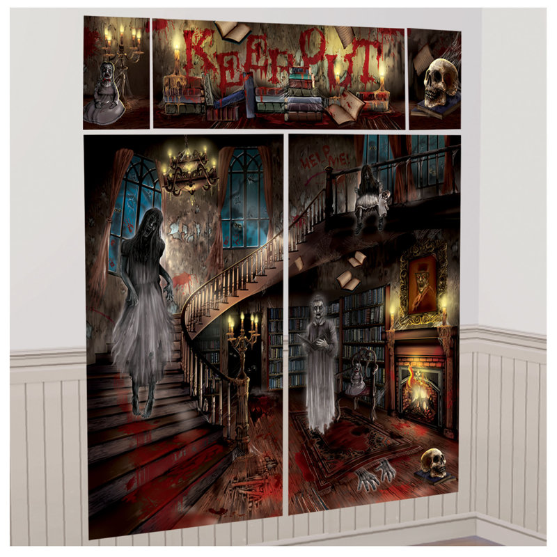 Amscan Halloween Haunted Mansion Scene Setters Wall ...
