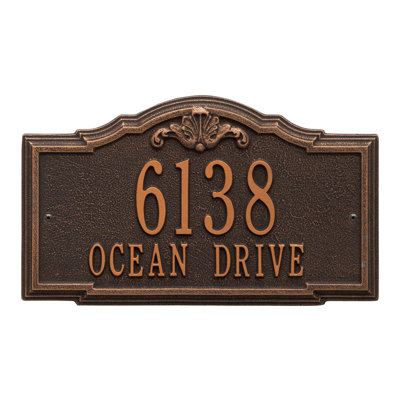 Gatewood Personalized Standard 2-Line Wall Address Plaque