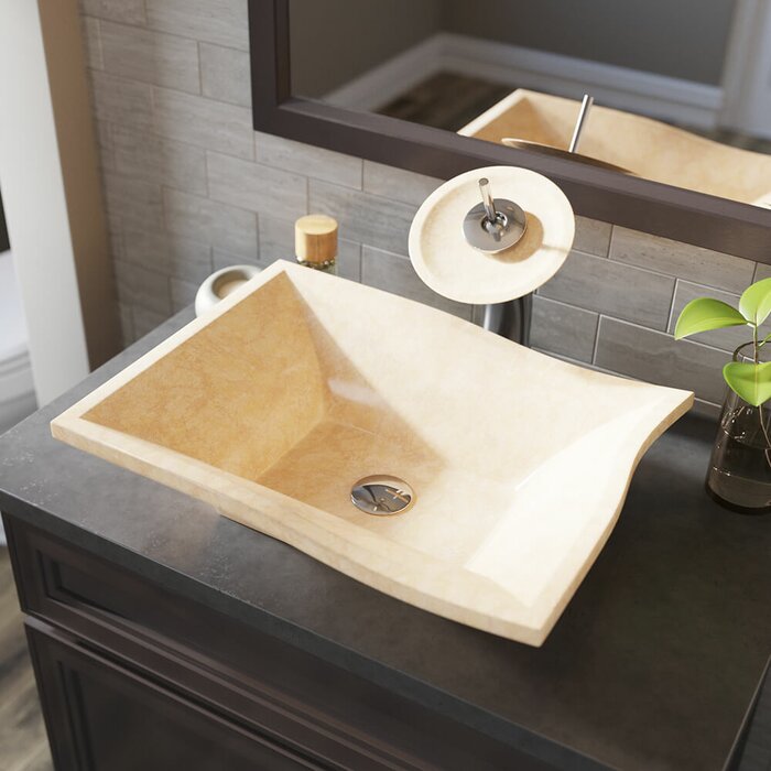 Egyptian Stone Specialty Vessel Bathroom Sink With Faucet