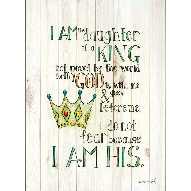 Harriet Bee Plaque Daughter Of King Wall Decor Wayfair