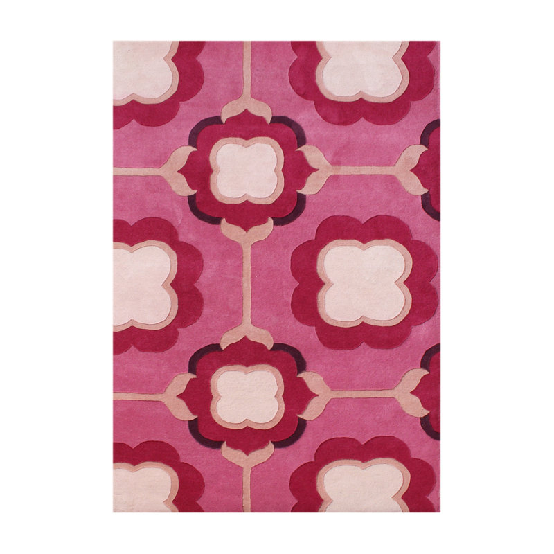 New Zealand Handmade Raspberry Wine Area Rug