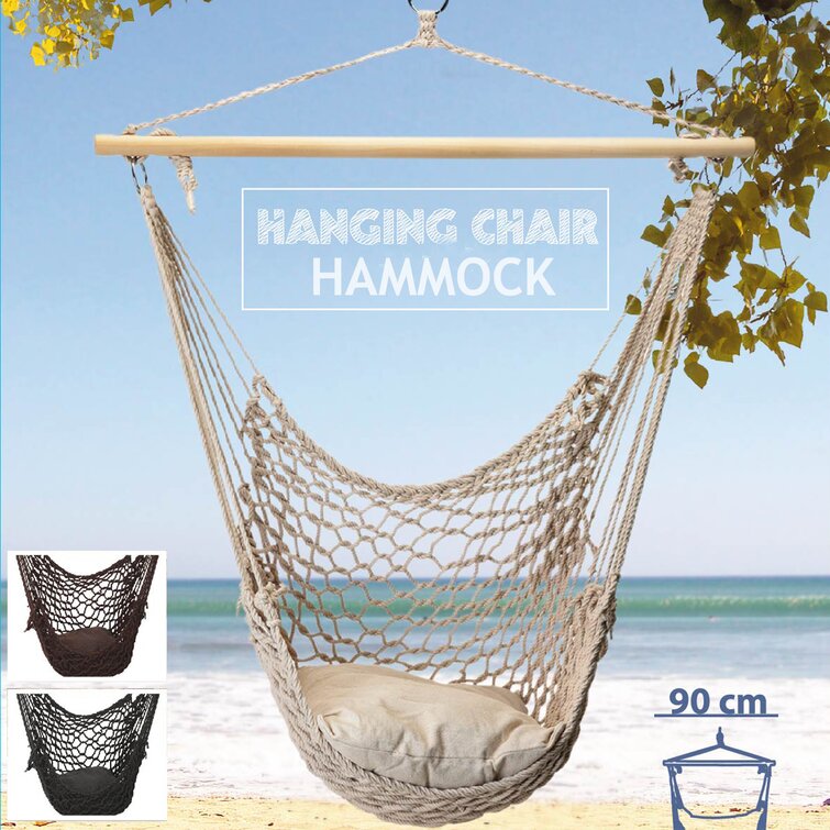 The Hamptons Collection 60 Green and Blue Polyester Traveler Hammock Chair 