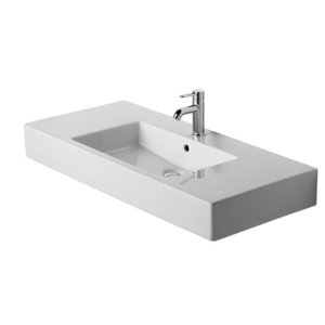 Vero Furniture Rectangular Vessel Bathroom Sink with Overflow
