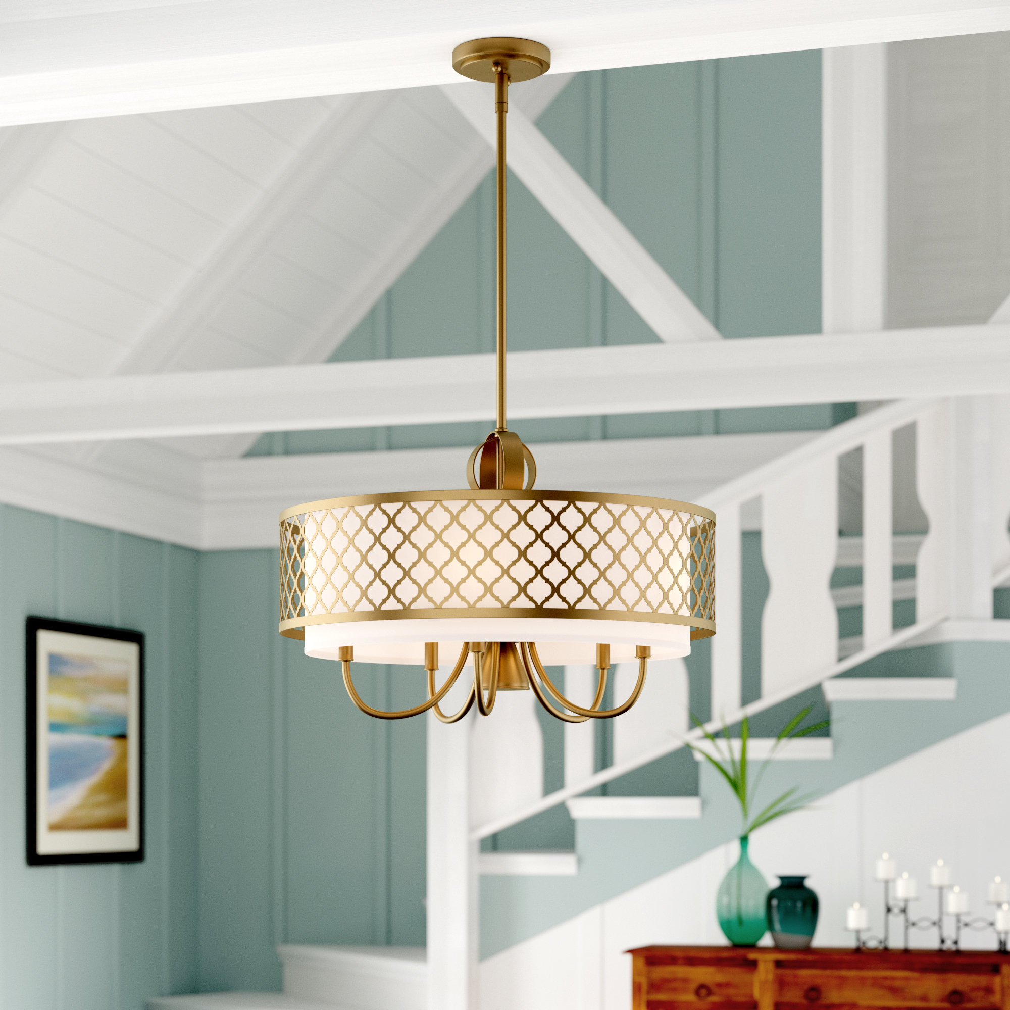 Beachcrest Home Tymvou 5 Light Chandelier Reviews Wayfair