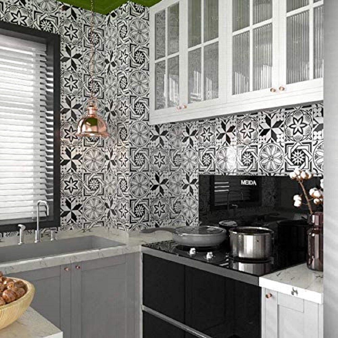 20 sheet Peel And Stick Tile Backsplash, 20d Self adhesive Wall Tlie,  Removable Waterproof Moroccan Decorative Tiles For Kitchen Bathroom And  Bedroom, ...