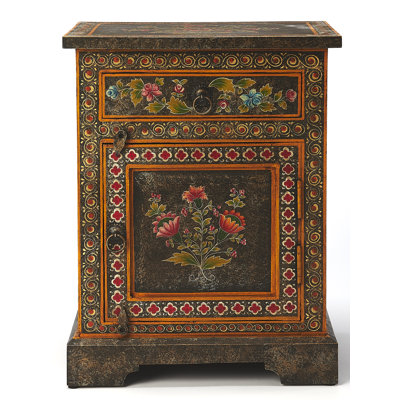 Lykins Hand Painted 1 Door Accent Cabinet