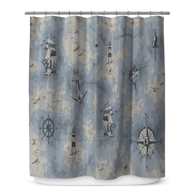 Dunnes Single Shower Curtain Longshore Tides Size: 70
