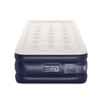 Portable Air Beds Sleep Office Household- Beige Thickened Air Mattress Waterproof Inflatable Beds Nap APLOS Single Flocking Air Bed Travel Outdoor 190 x 97 x 40 cm for Camping