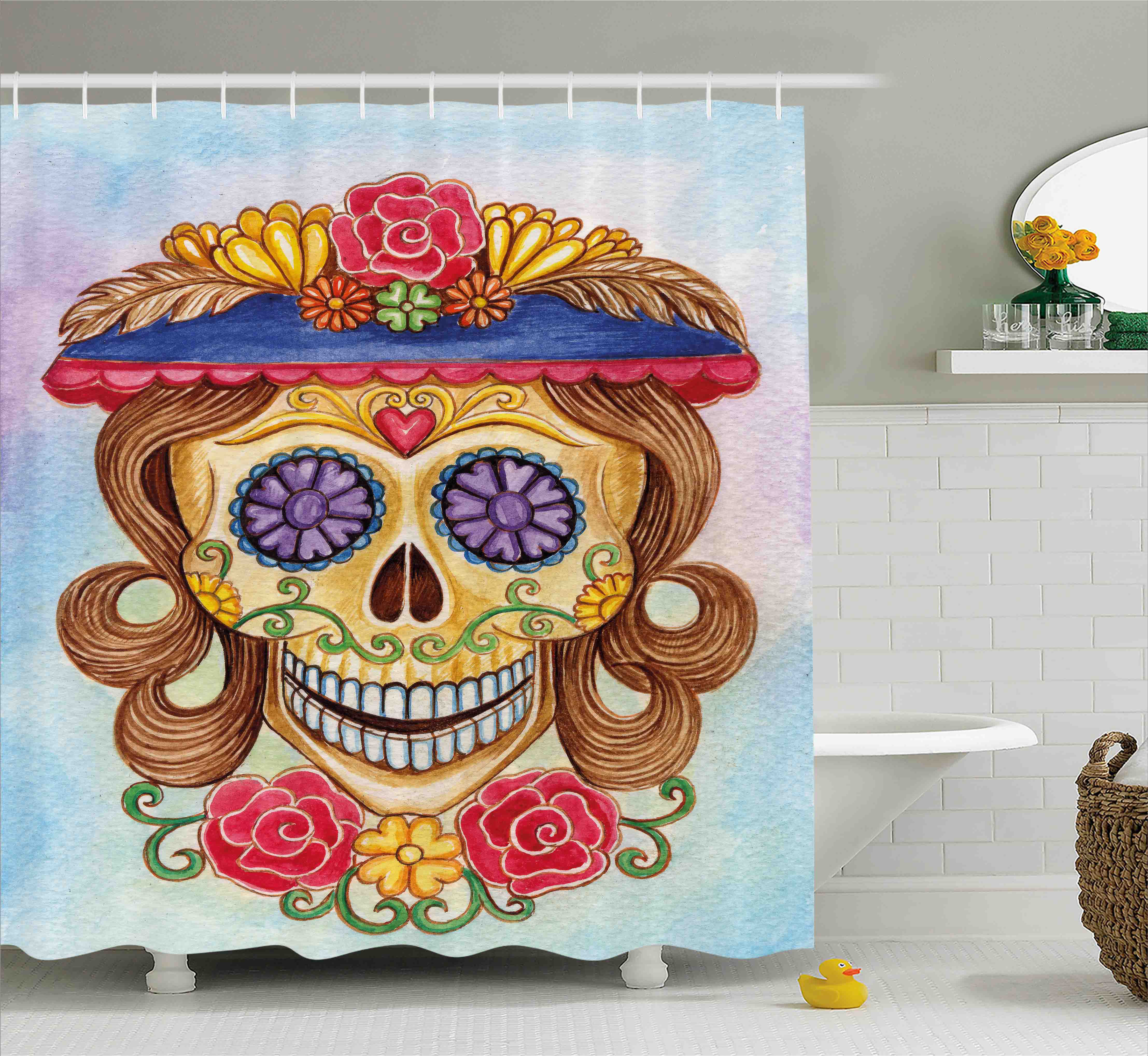 Ebern Designs Liliana Day Of The Dead Cute Lady Mommy Skull Head