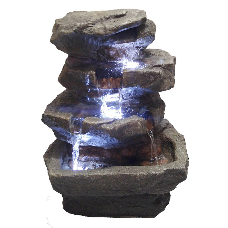 Major Q Resin Decorative Fengshui Waterfall Fountain With Led Light Wayfair