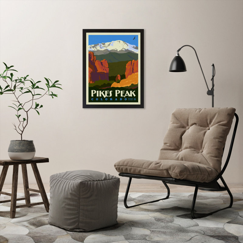 East Urban Home Asa Pikes Peak Framed Vintage Advertisement Wayfair
