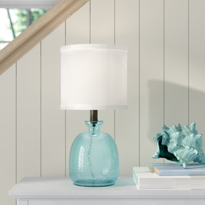 Heberling 17.5" Ocean Blue Table Lamp