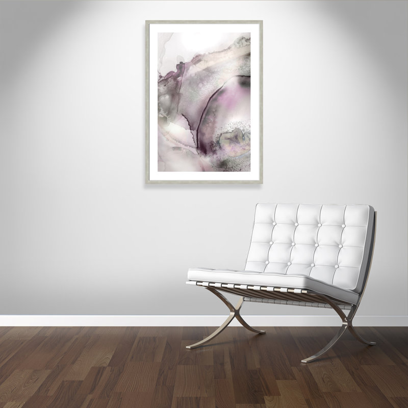 Casafinearts Mist Bubbles Ii Blush Framed Watercolor Painting